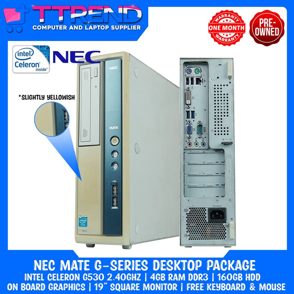 NEC MATE G-SERIES 4GB RAM 160GB HDD | SECOND HAND CPU | SECOND
