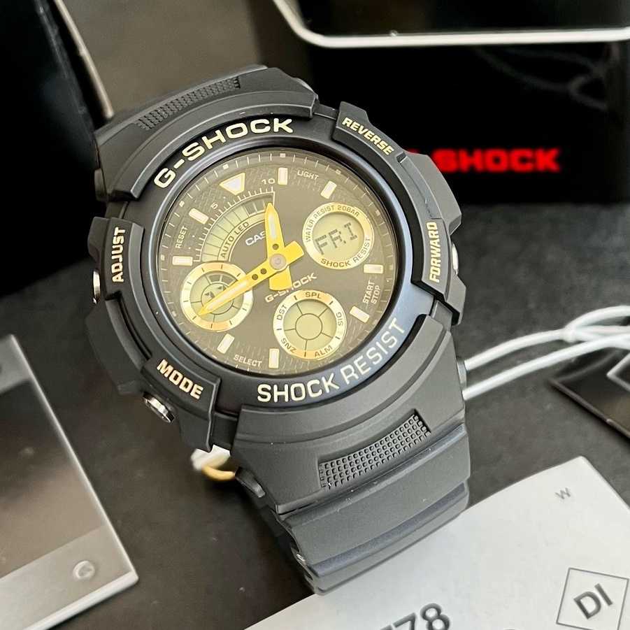 Casio G-Shock AW591GBX-1A9 Anadigi Black & Gold Watch For Men | Shopee ...