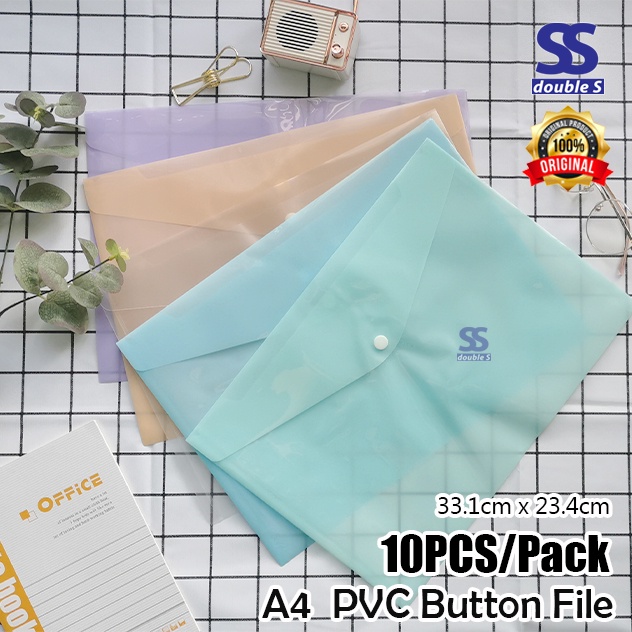 A4 Plastic Button Files/MORANDI COLORS/Dokumen Folder Plastik A4/Poket ...
