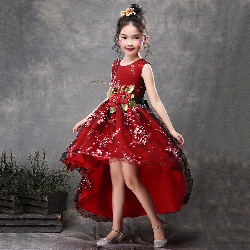 MQATZ Elegant Girl's Princess Sleeveless Dress Kids Wedding