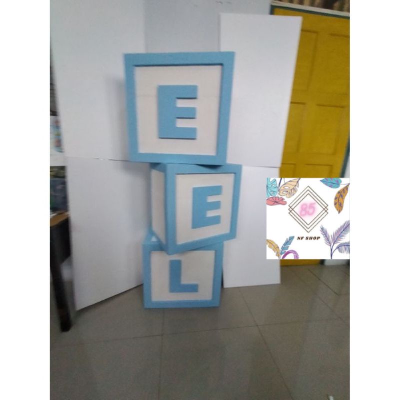 Initial box/Table box/Initial Table/Numberbox/Birthday Decoration ...