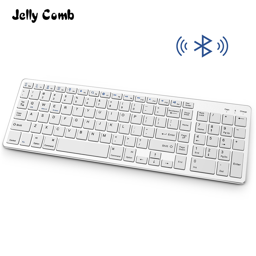 Jelly Comb Bluetooth Keyboard Rechargeable Portable Wireless Keyboard