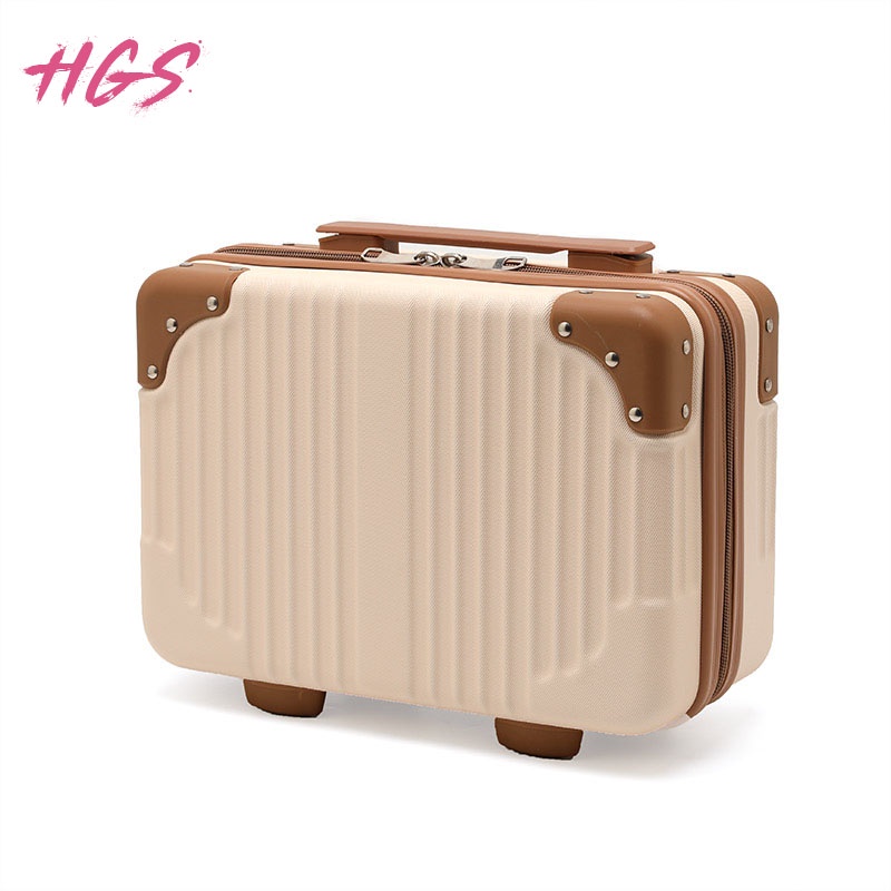 HGS Suitcase Luggage Cosmetic Box 14 Inch Retro Student Water Proof ...