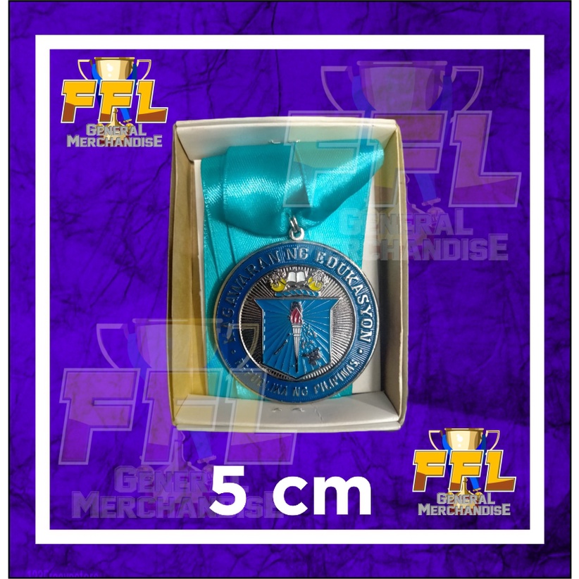 PERSONALIZED SCHOOL MEDAL KAGAWARAN MEDAL W/ BOX AND REQUESTABLE RIBBON ...