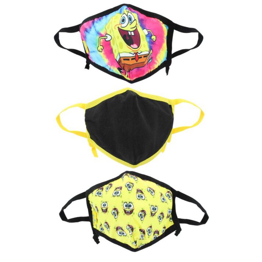 Kids' SpongeBob SquarePants 3pc Face Mask (SB1556) | Shopee Philippines
