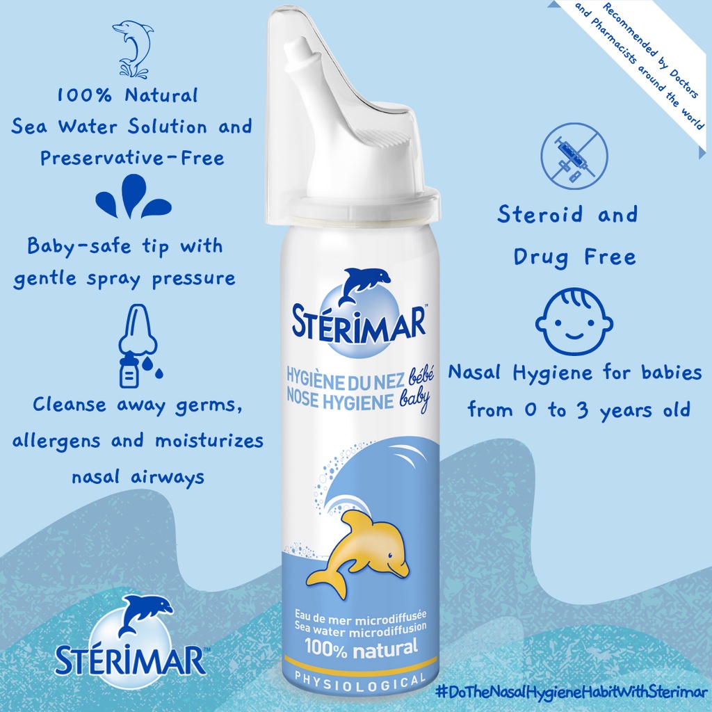 STERIMAR NOSE HYGIENE BABY SEA WATER NASAL SPRAY 50ML Shopee Philippines