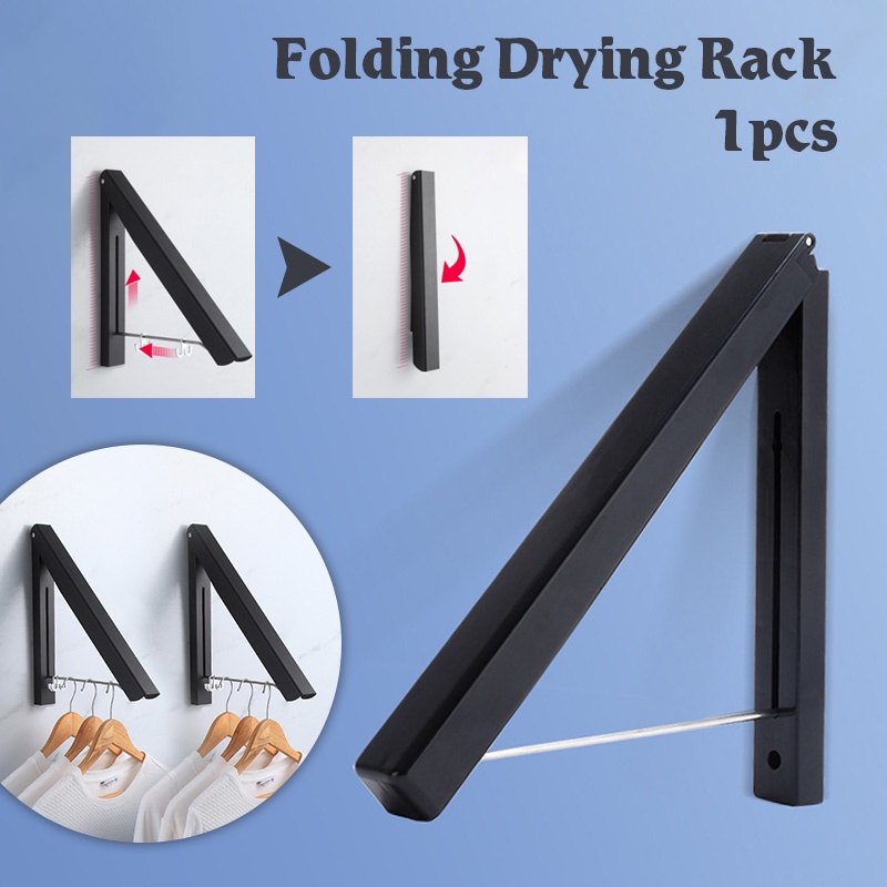 Folding Drying Rack Home Wall Mounted Clothes Rack Balcony Hidden ...