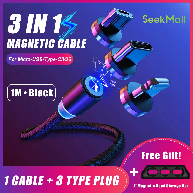 COD] In Magnetic USB Charging Cable 1M Micro USB Type C Magnet