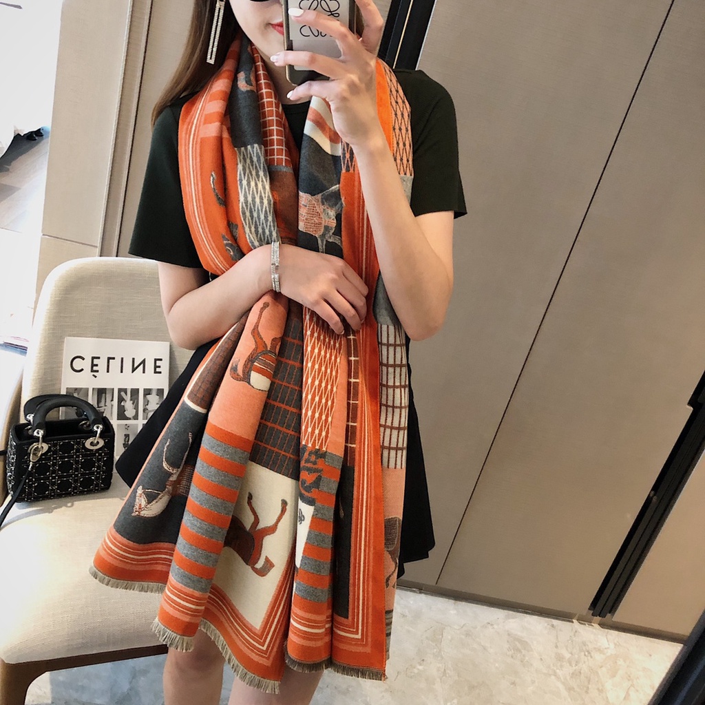 hermes winter scarf