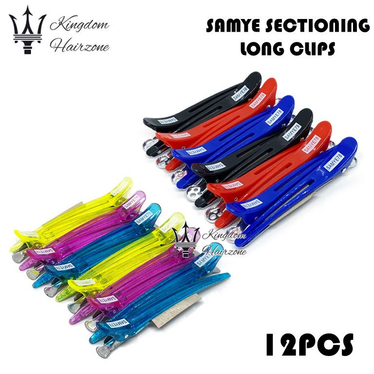 SAMYE78 Sectioning Long Hair Clips - 12pcs (Random Color) | Shopee ...