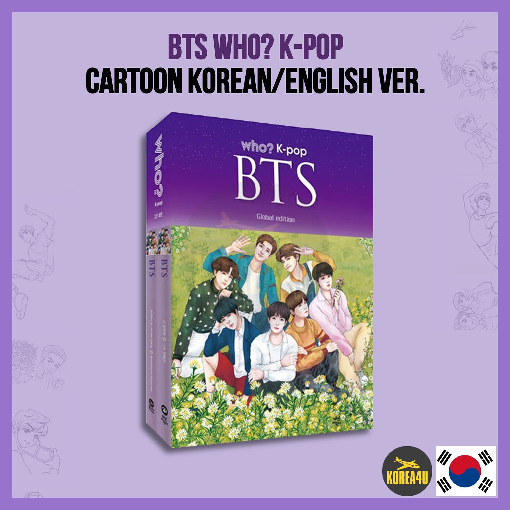[Kpop Merchandise] Who? Kpop BTS Cartoon Book Korean English Version