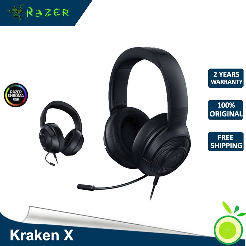 Razer Kraken X Original Gaming Headset 7.1 Surround Ultralight Noise Cancelling Headphones Does not include volume keys need to be adjusted by mobile