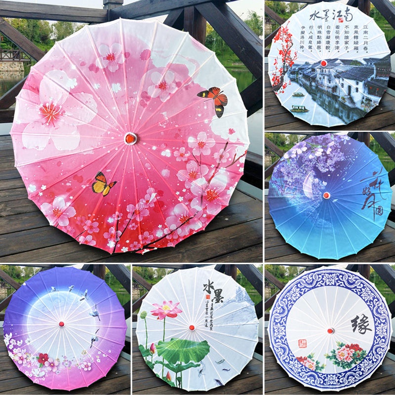 Oilpaper Umbrella Antique Silk Cloth Oil Paper Umbrella Waterproof   6ada82a7bd1ce0fc3a47548f5429f1b2