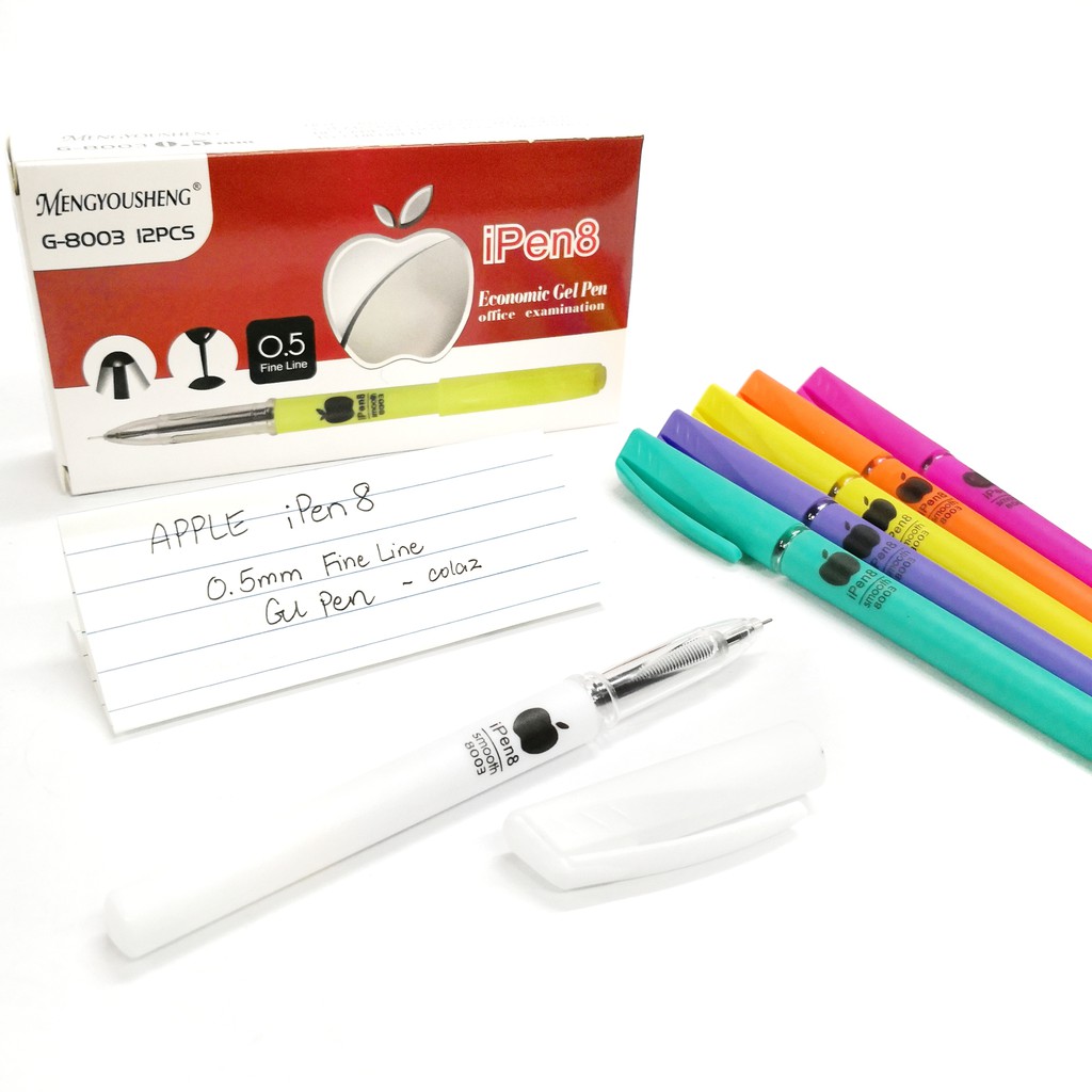 [G8003] 12pcs APPLE iPEN8 0.5mm FINE LINE GEL PEN Shopee Philippines