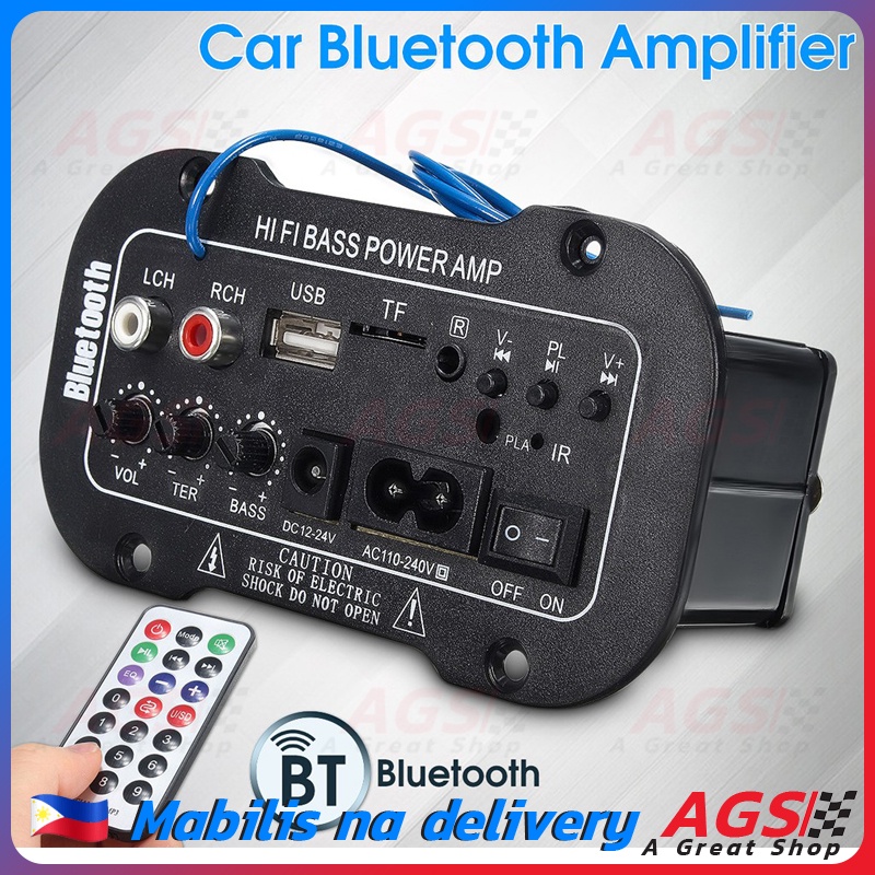 5 Inch 220V Stereo Digital Mini Amplifier HiFi Bluetooth TF/USB with Remote Control Bass Power