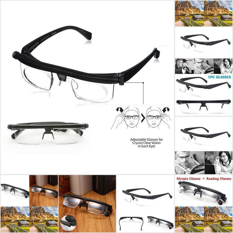 LHPH Vision Adjustable Glasses Strength Lens Reading Eyewear Variable