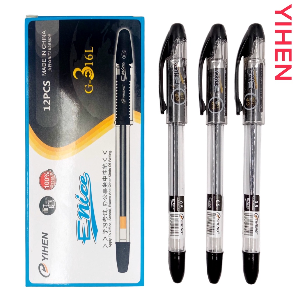 XP1086 (12 pcs) YIHENG Enice Gel Pens Gelpens 0.5mm Pens Quality