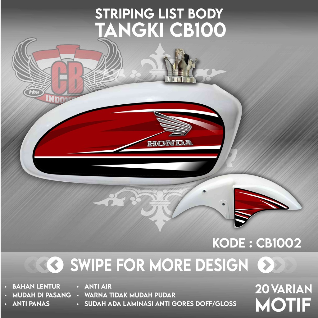 CB TANK STICKER STRIPING CB 125 CB 100 CB GLATIK VARIATION STICKER ...