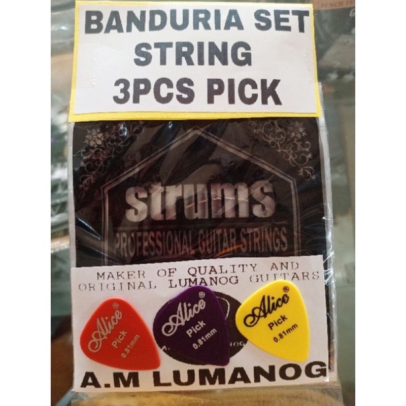 BANDURIA OCTAVINA LAUD SET STRING W/ 3 pcs pick | Shopee Philippines
