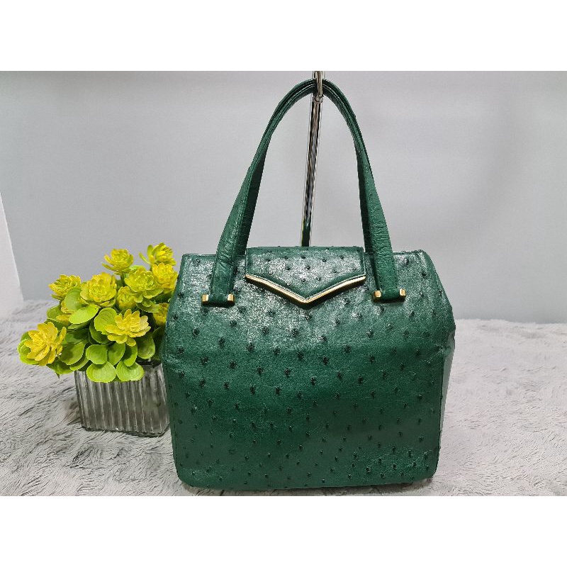 SALE: Genuine ostrich leather skin handbag from Japan | Shopee