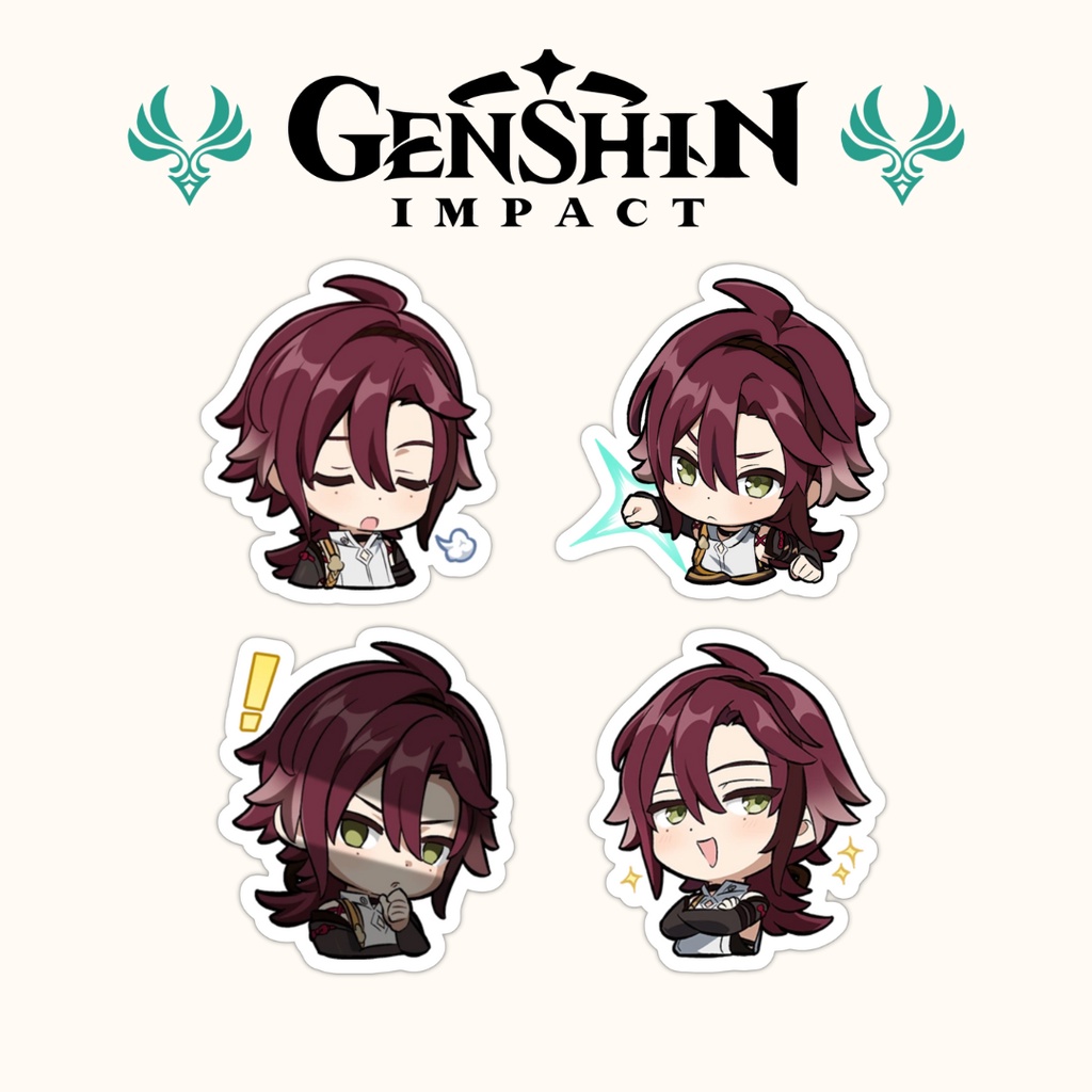 Genshin Impact Heizou Emoji Sticker Set 4pcs Shopee Philippines