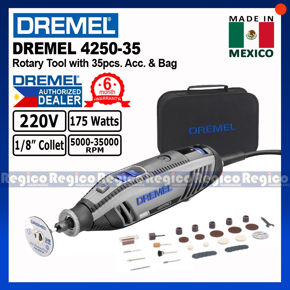 DREMEL 425035 Rotary Tool with 35pcs. Accessories and Bag Regico
