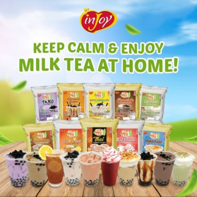 inJoy Milk Tea Powder 500g Wintermelon Matcha Okinawa Taro White
