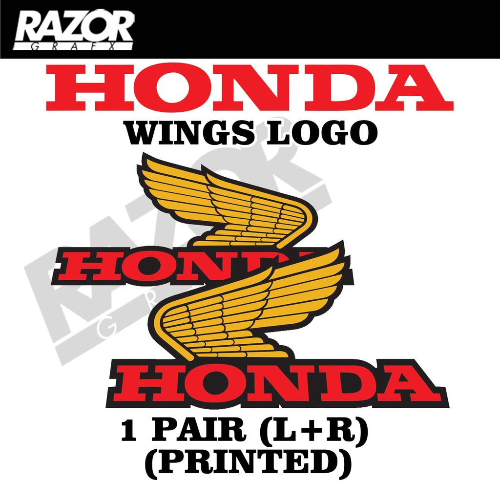 HONDA Wings Logo STICKER / Classic Honda Logo / Vintage Honda Logo / 1