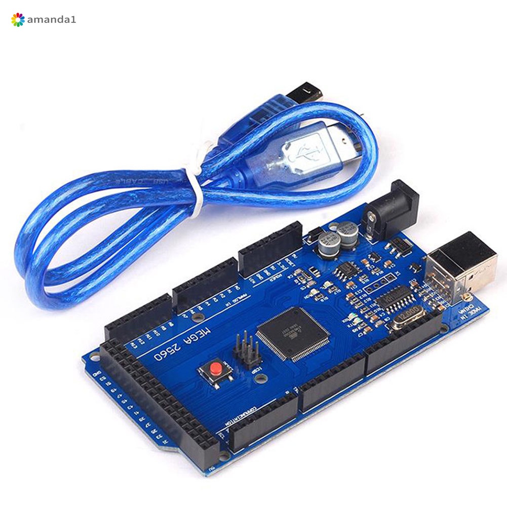 MEGA 2560 Placa De Desenvolvimento R3 CH340G ATMEGA 2560 Kit Com Cabo ...