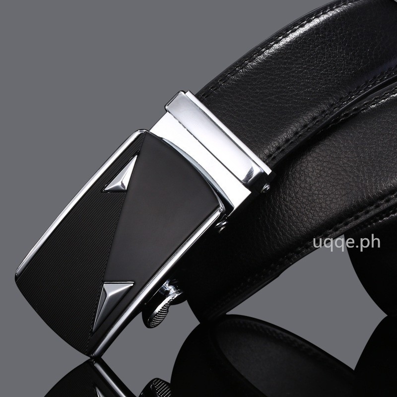 Belts #ZB -Men's Automatic Buckle Leather Belt | Shopee Philippines