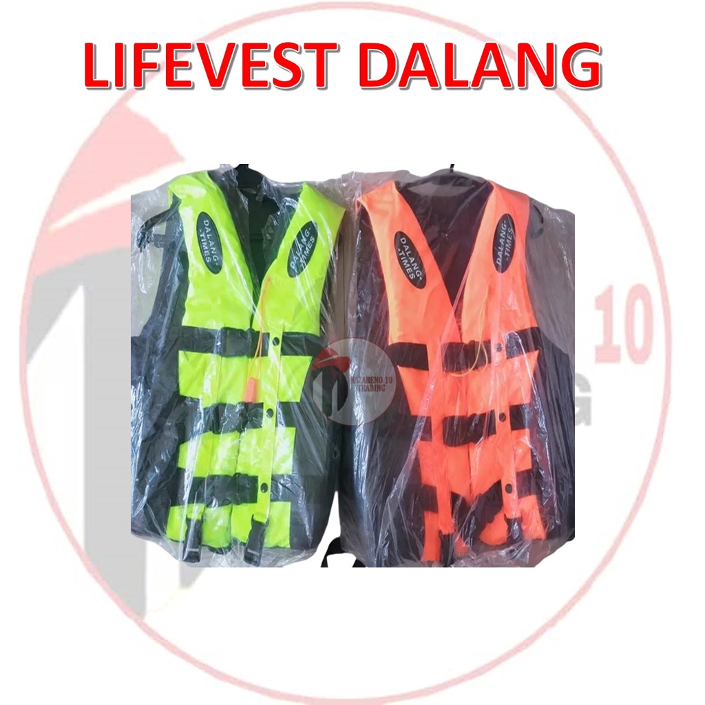 Lifevest / Life jacket Dalang times ( Neon green / Orange ) Shopee