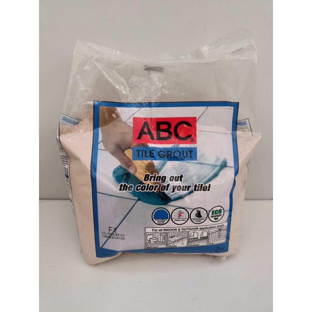 ABC Tile Grout 2kgs (Bahama Beige, Olive Green, Mid Brown, Black ...