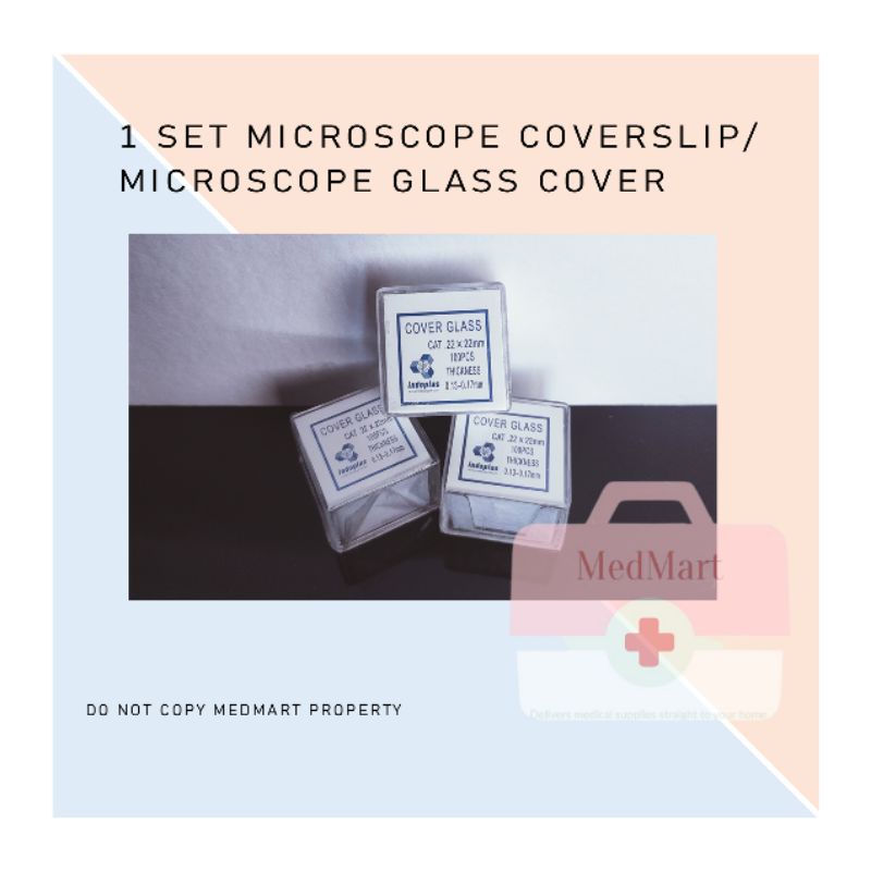 (MEDMART) MICROSCOPE COVER SLIP/ MICROSCOPE GLASS COVER Shopee Philippines