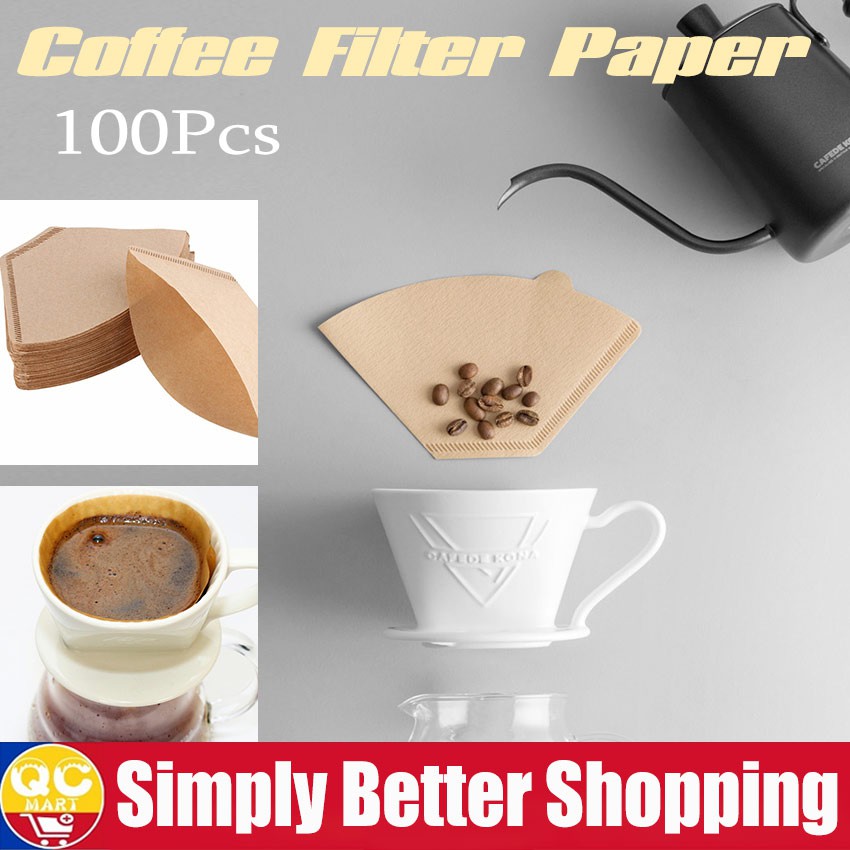 100Pcs Original Hand Drip Paper Coffee Filter Paper Dripper Drip ...