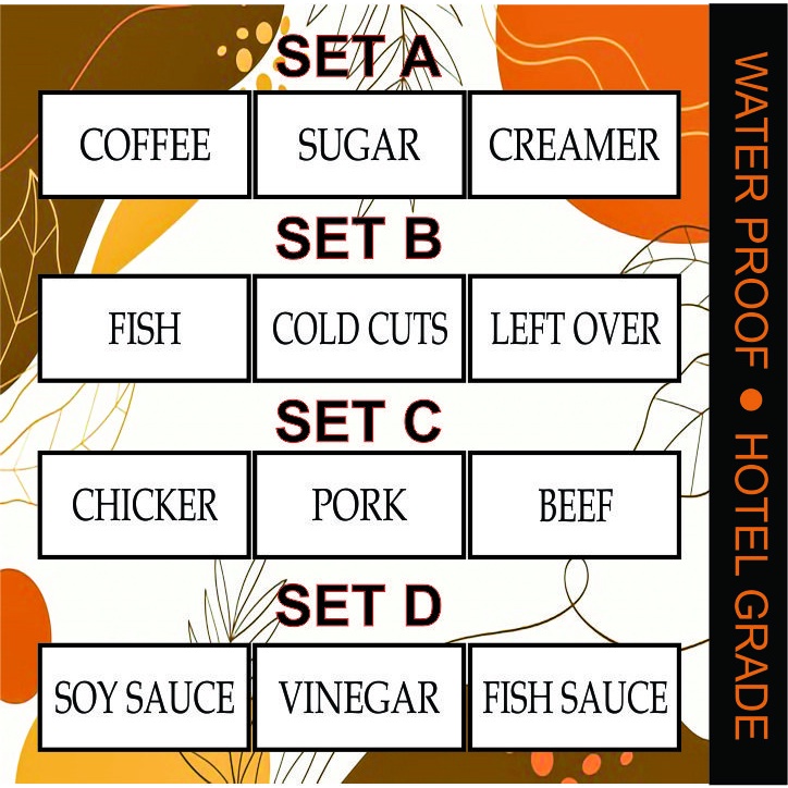 3PCS SIMPLE REGULAR STICKER LABEL ( REF./ FOOD LABELS, ORGANIZERS ...
