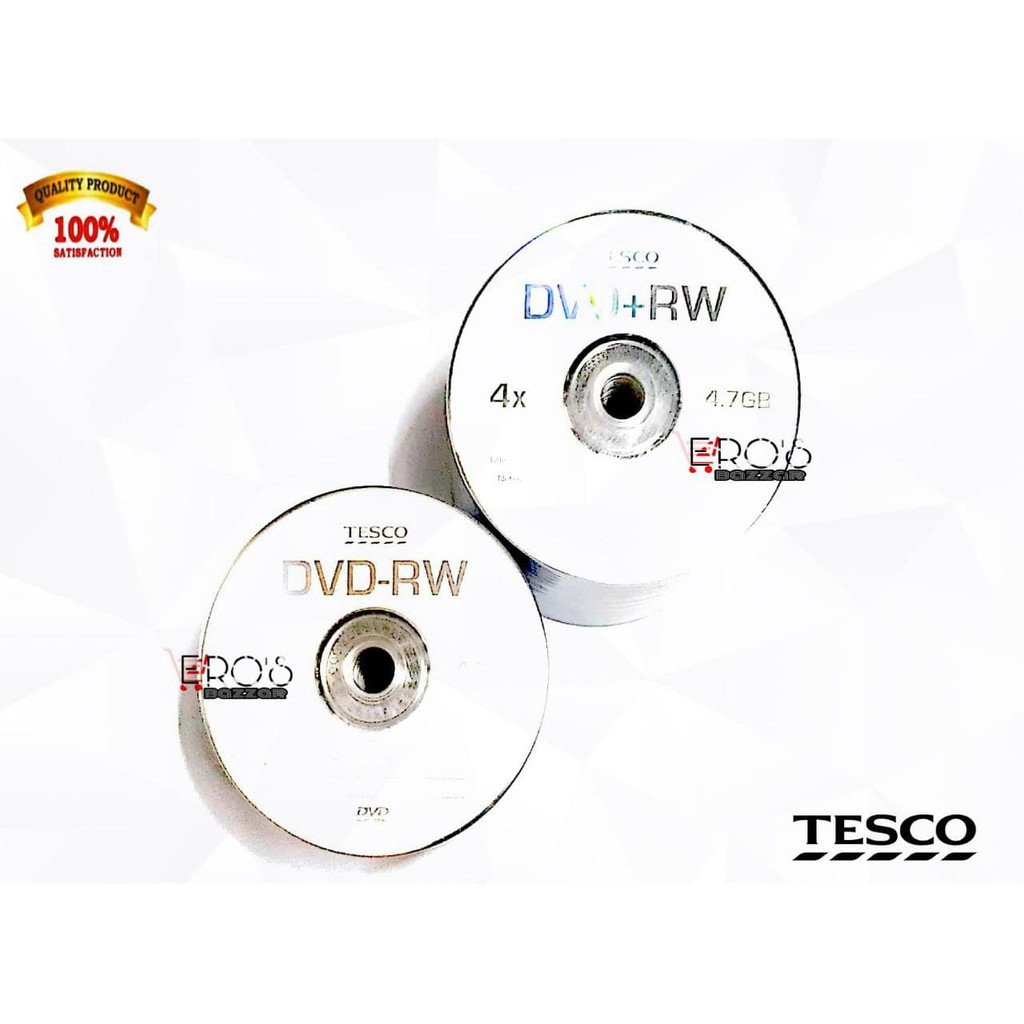 TESCO 4x DVD+RW / DVDRW 4.7 GB (Spindle / 50's) Shopee Philippines