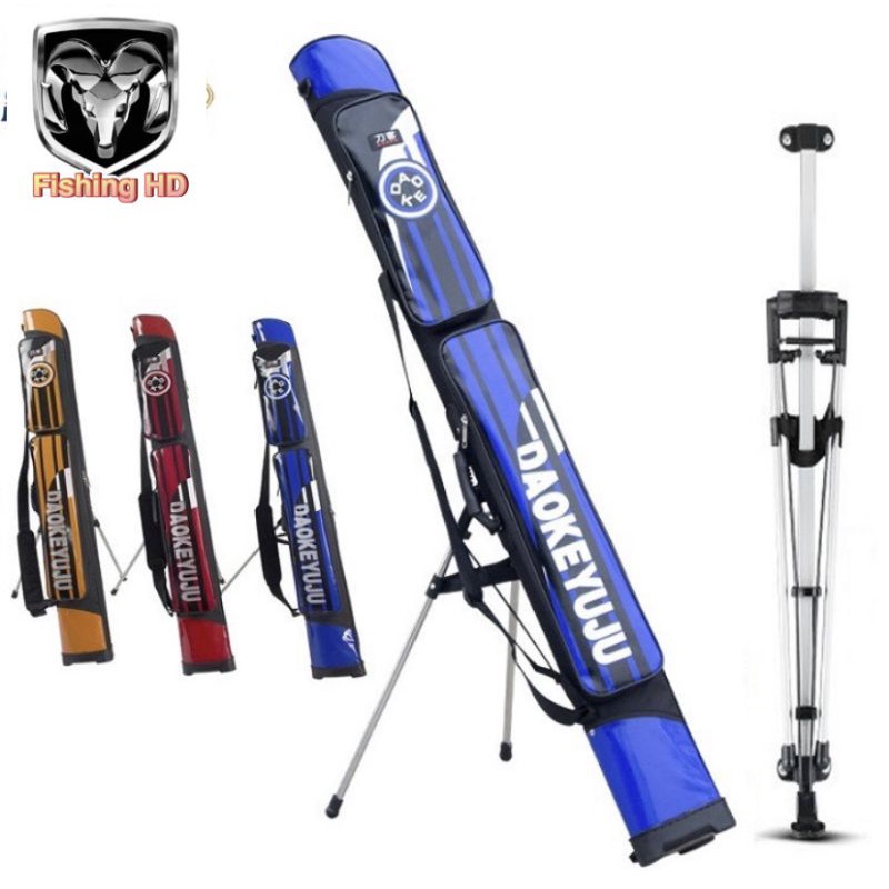 Fishing Rod Carrying Bag With 2 Hard Cases 1M25 Long With Dedicated Stand  Tdc7 Fishing Tackle Fishin