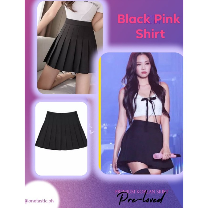 Black Pink Skirt Korean Style Fashion Tennis Skirt Premium Quality