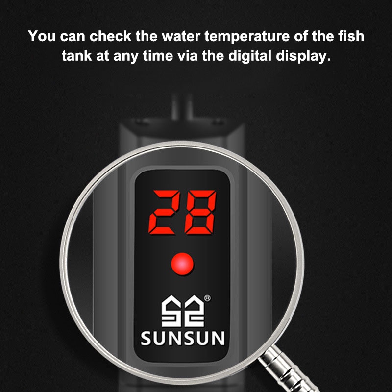 Image result for SUNSUN Aquarium Heater Submersible Fish Tank LCD Display Digital ...