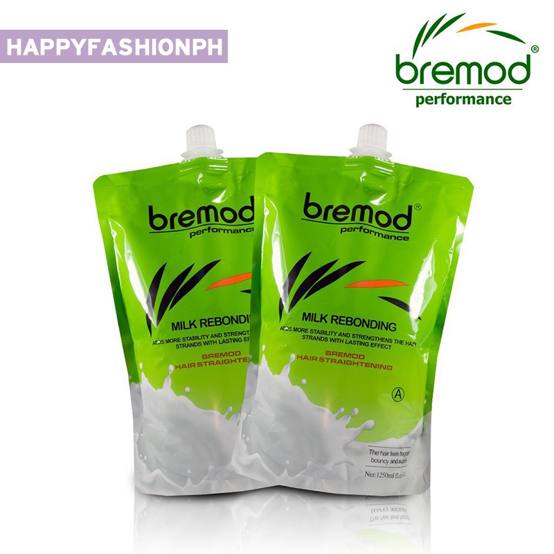 ♧Bremod Rebonding Milk Hair Neutralizing Rebond Set (1250Ml*2) Shopee