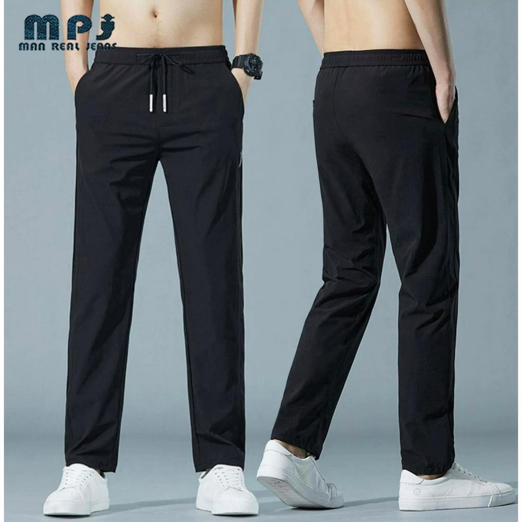 MPJ men's ice silk Pants summer thin casual trousers men's loose ...