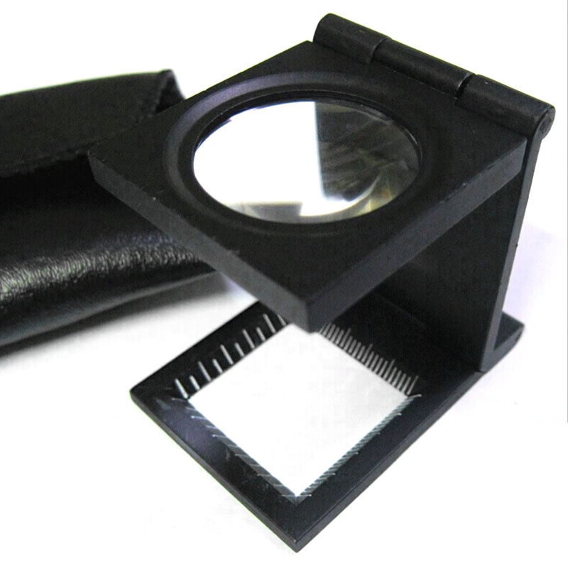 10X 28mm Zinc Alloy Folding Magnifier Magnifying Glass Loupe with Fixed ...
