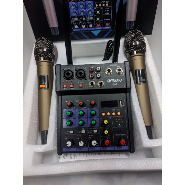 G4 YAMAHA MIXER WITH 2 WIRELESS MICROPHONE Shopee Philippines