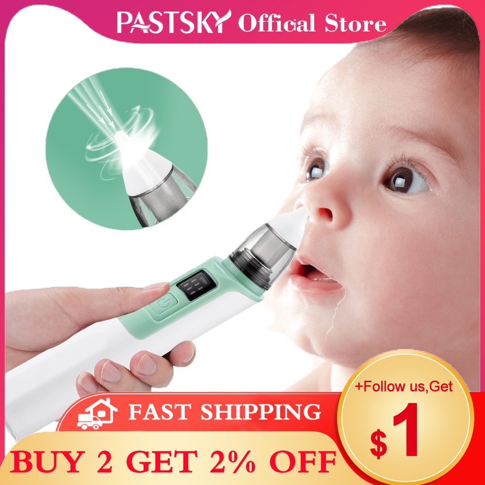 Pastsky Children Nasal Aspirator Electric Baby Nose Cleaner Silicone