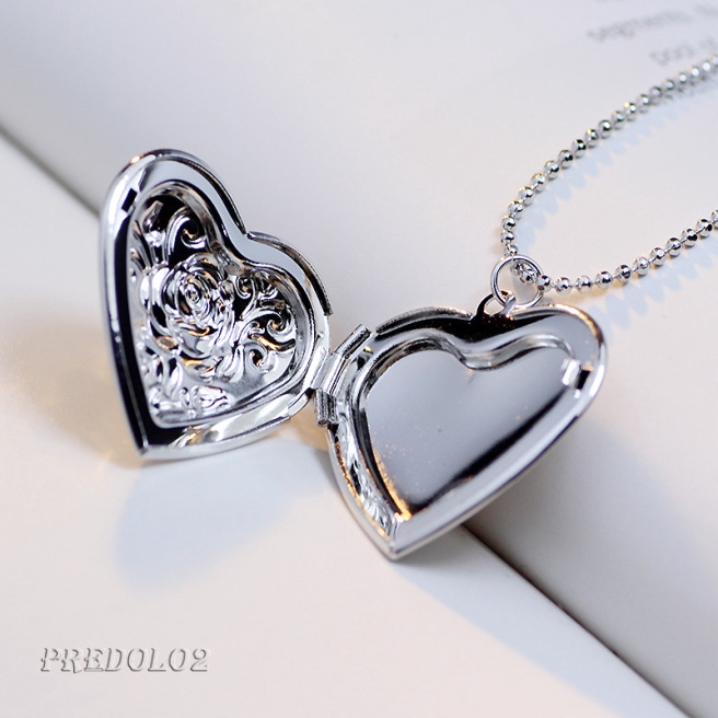 Photo Picture Locket Memorial with Chain Necklace Memorial Jewelry ...