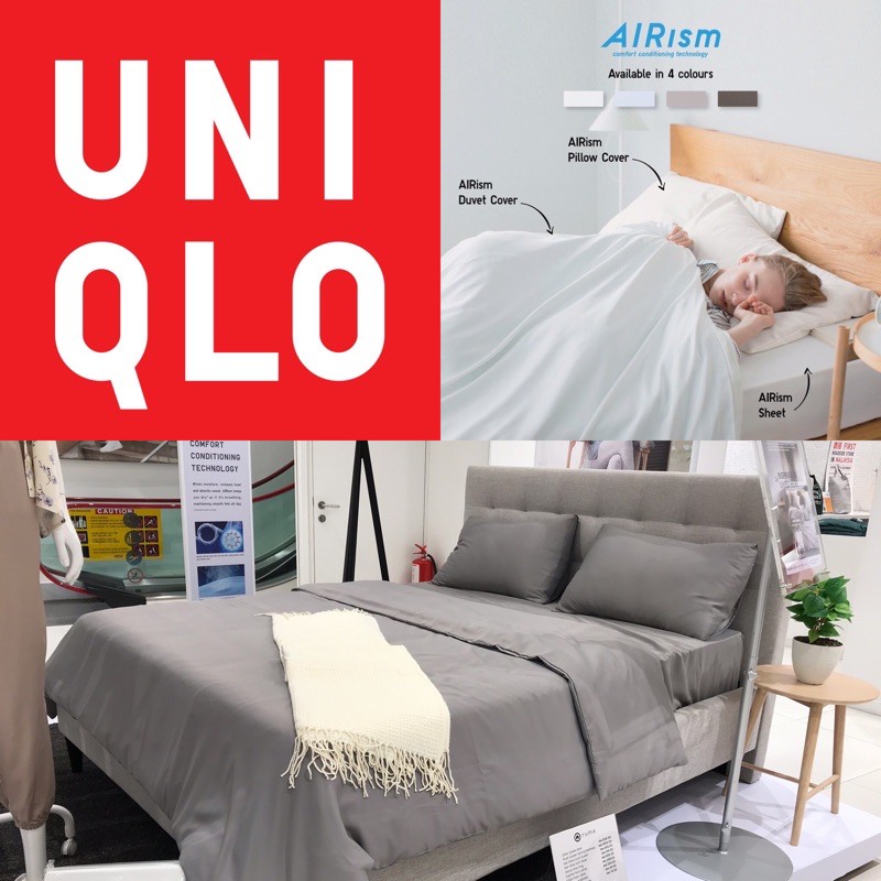 UNIQLO AIRism Bed Sheet (Single, Queen, King) Shopee Philippines