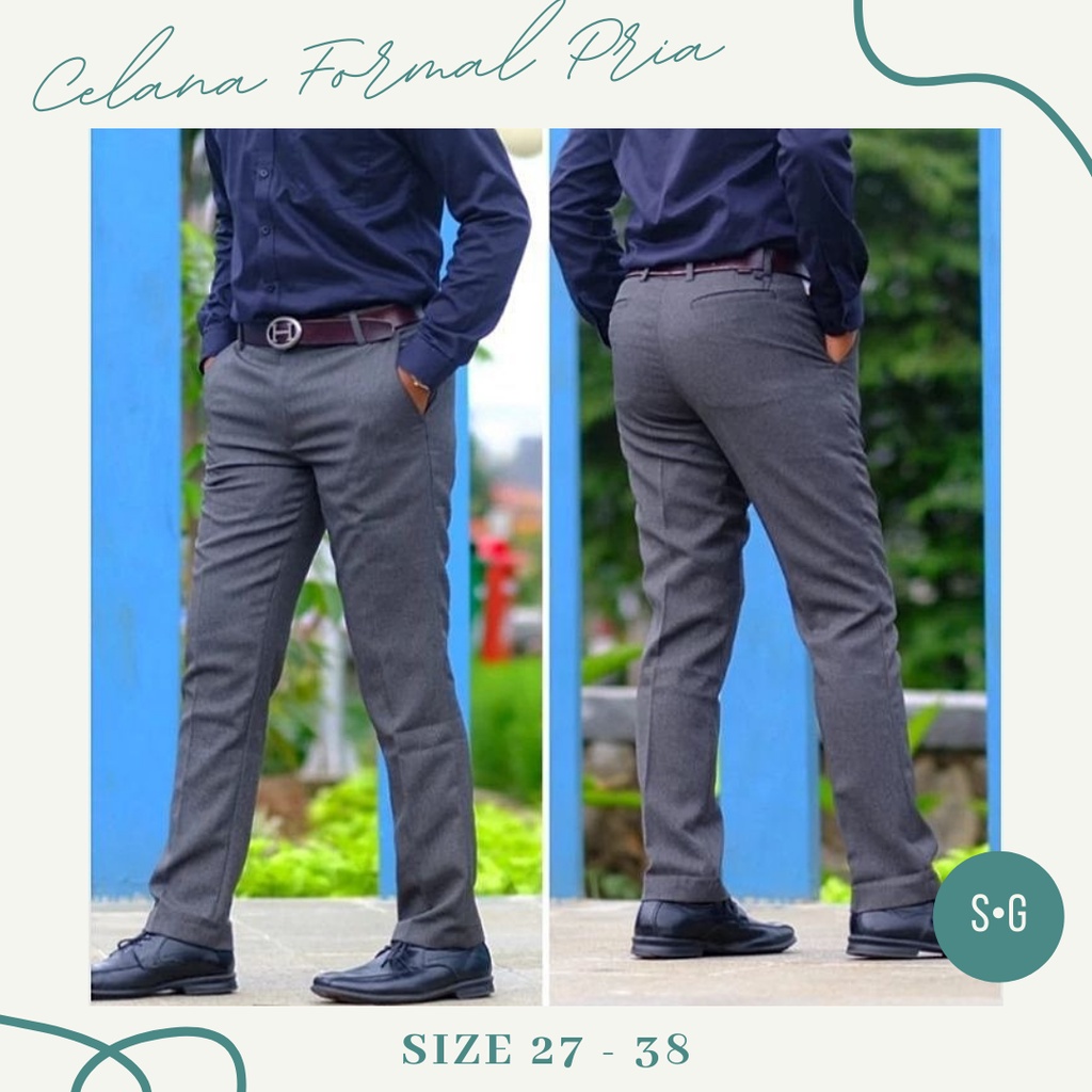 Slimfit Men FORMAL Office Pants / Men Work Pants Basic Quality Fabric Shopee Philippines
