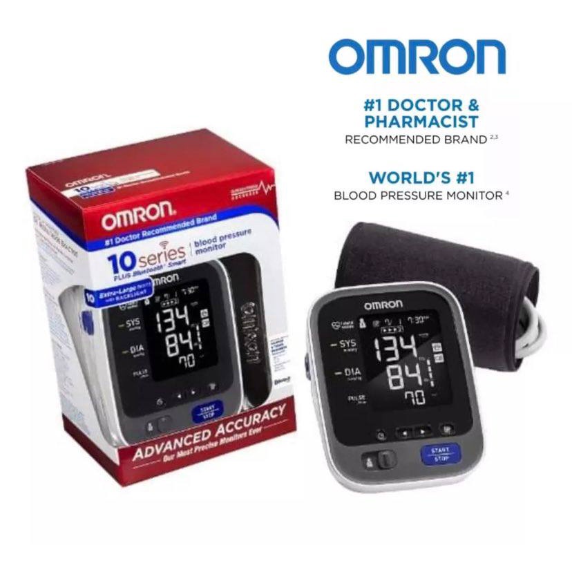 Omron 10 Series Upper Arm Blood Pressure Monitor; 2-User, 200-Reading  Memory, Backlit Display, TruRead Technology, BP Indicator LEDs by Omron