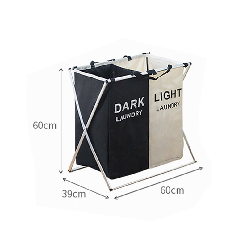 1/2/3 grids Waterproof Dirty Clothes Laundry wash Basket Hamper Sorter ...