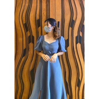 navy blue maxi dress satin A-Line Satin Dark Blue Long Prom Dress, Dark Blue Long Formal Dress –  shopluu